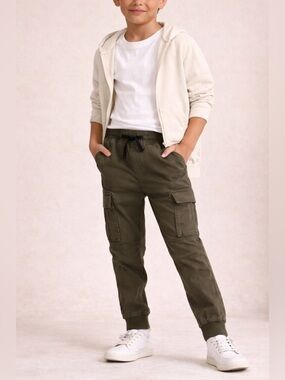 H&M kids Olive Green Cargo Jogger Pants Size 11–12Y